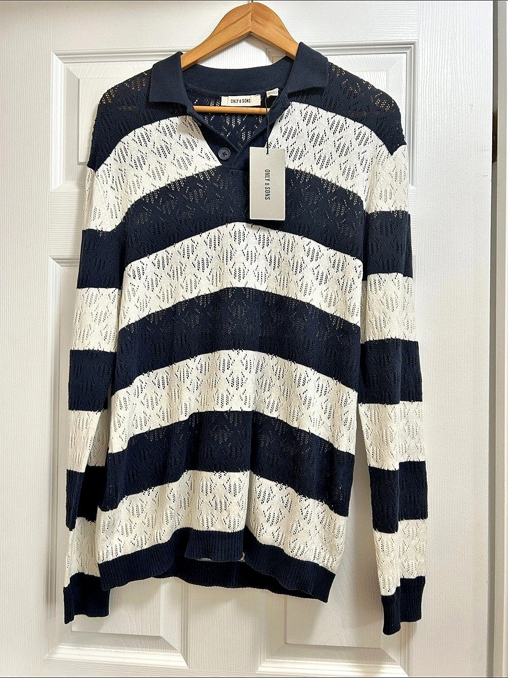 Only & Sons Striped Polo Knit